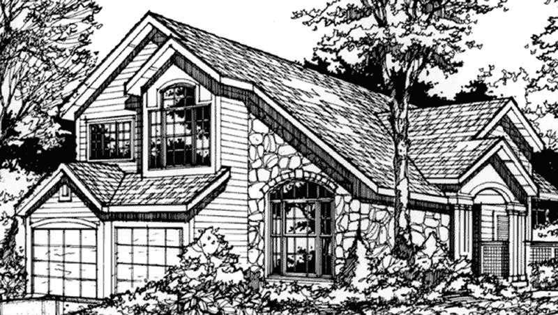 3-Bedroom, 2018 Sq Ft Contemporary House Plan - 146-1325 - Front Exterior