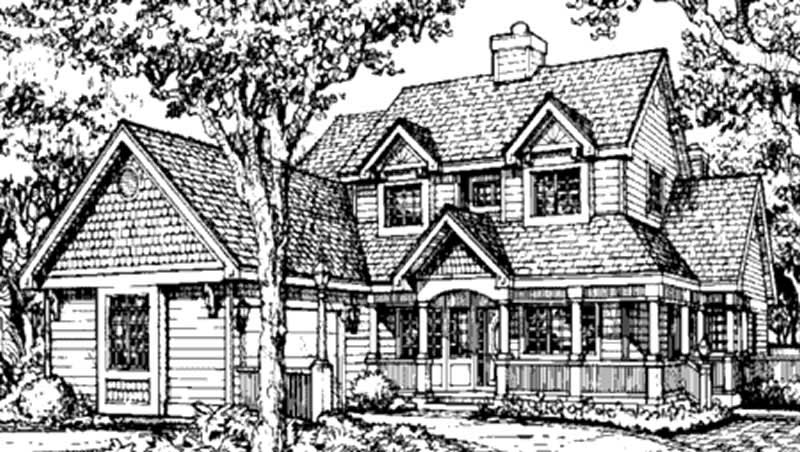 4-Bedroom, 3233 Sq Ft Country House Plan - 146-1333 - Front Exterior