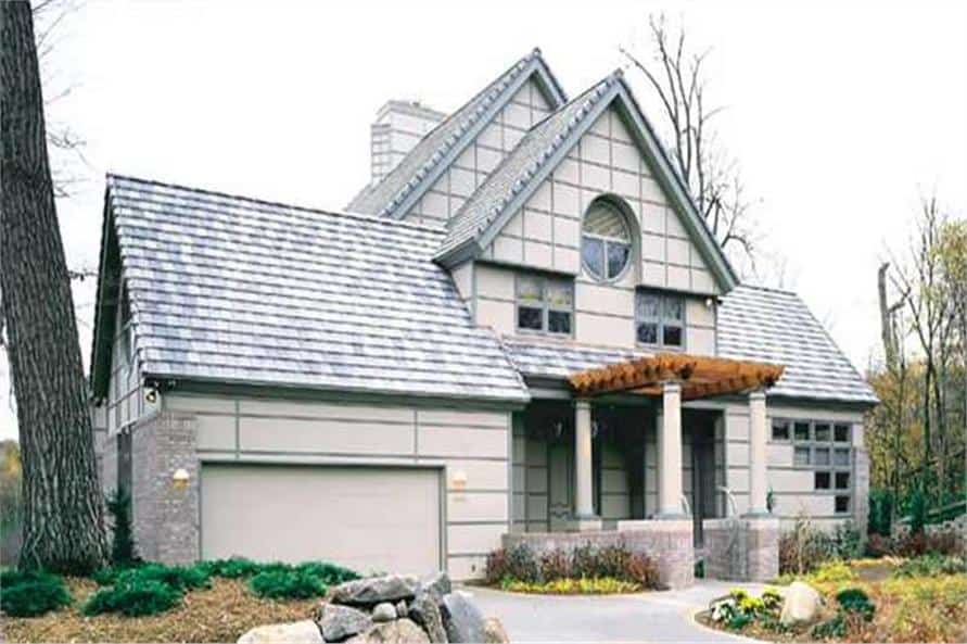 3-Bedroom, 4220 Sq Ft Contemporary House Plan - 146-1453 - Front Exterior