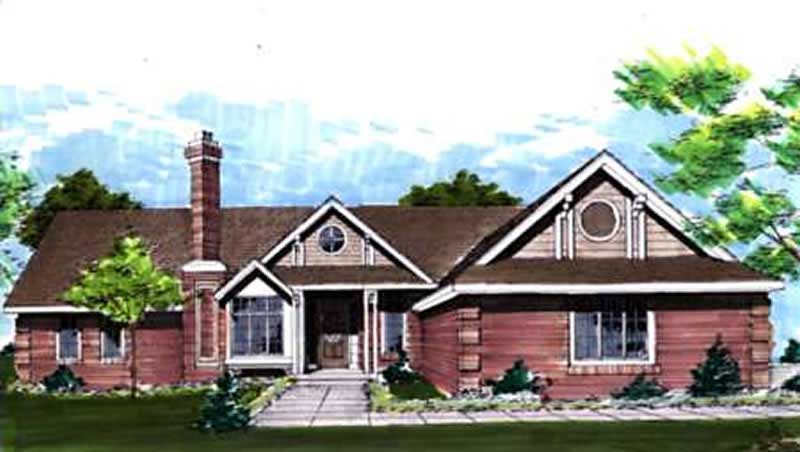 3-Bedroom, 2816 Sq Ft Ranch House Plan - 146-1460 - Front Exterior