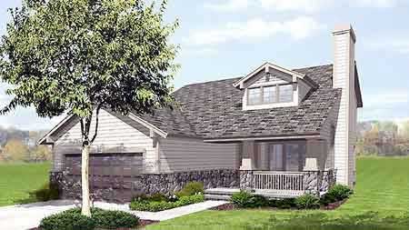 4-Bedroom, 1911 Sq Ft Craftsman House Plan - 146-1613 - Front Exterior