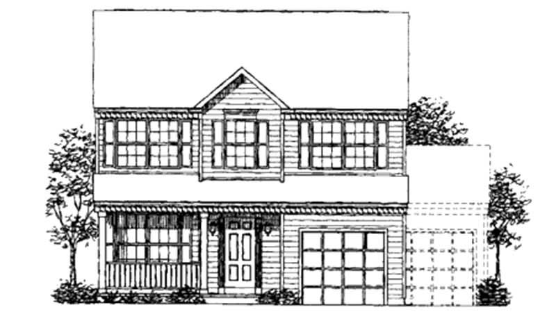 4-Bedroom, 1790 Sq Ft Colonial House Plan - 146-1706 - Front Exterior