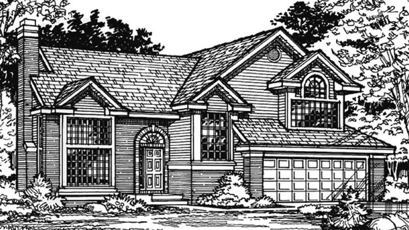 3-Bedroom, 2415 Sq Ft Country House Plan - 146-1816 - Front Exterior