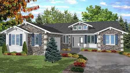 2-Bedroom, 2220 Sq Ft Bungalow House Plan - 146-1893 - Front Exterior