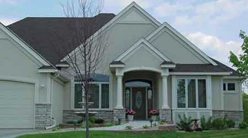 1-Bedroom, 4376 Sq Ft European House Plan - 146-1929 - Front Exterior