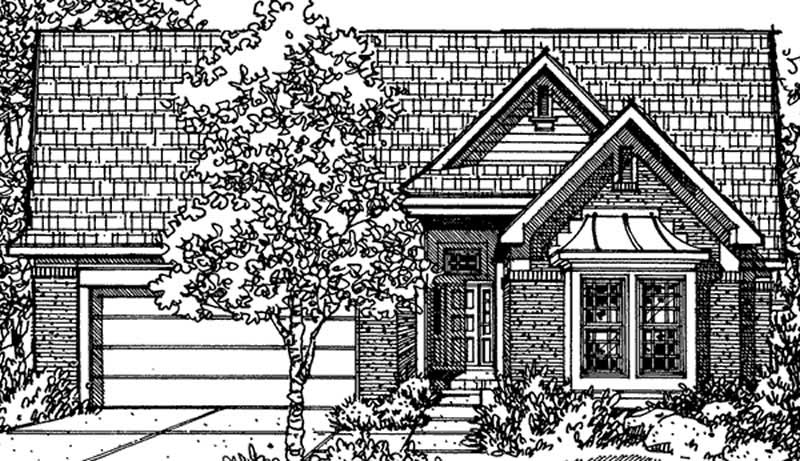 2-Bedroom, 2219 Sq Ft Cottage House Plan - 146-1975 - Front Exterior