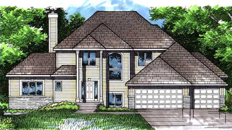 5-Bedroom, 2839 Sq Ft European House Plan - 146-1984 - Front Exterior