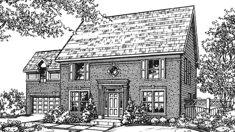 4-Bedroom, 2821 Sq Ft Traditional House Plan - 146-2105 - Front Exterior