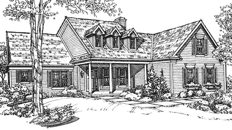 2-Bedroom, 2471 Sq Ft Country House Plan - 146-2129 - Front Exterior