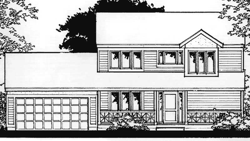 3-Bedroom, 1583 Sq Ft Country House Plan - 146-2164 - Front Exterior