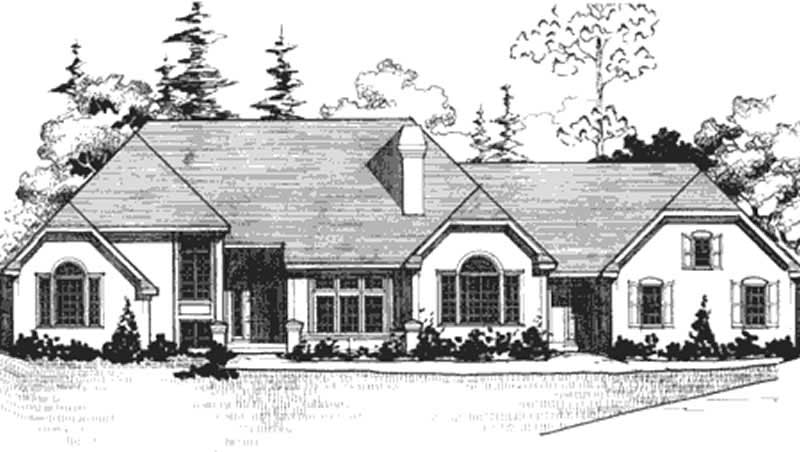 4-Bedroom, 2966 Sq Ft European House Plan - 146-2210 - Front Exterior