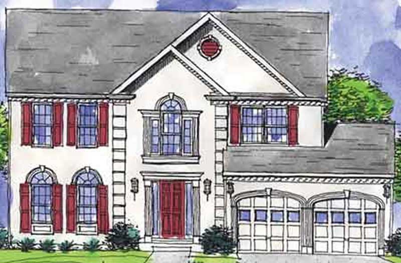 4-Bedroom, 2220 Sq Ft Colonial House Plan - 146-2227 - Front Exterior