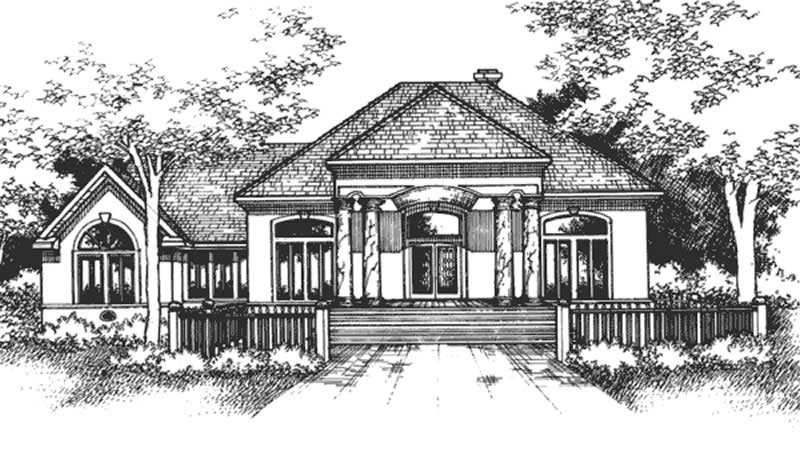 4-Bedroom, 2074 Sq Ft Florida Style House Plan - 146-2311 - Front Exterior