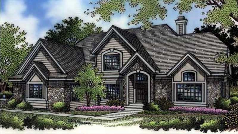 3-Bedroom, 2650 Sq Ft European House Plan - 146-2495 - Front Exterior