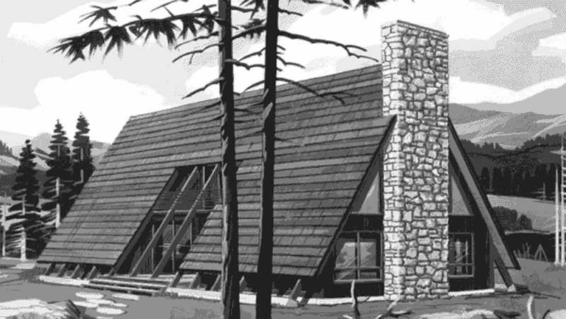 3-Bedroom, 1635 Sq Ft A Frame House Plan - 146-2541 - Front Exterior