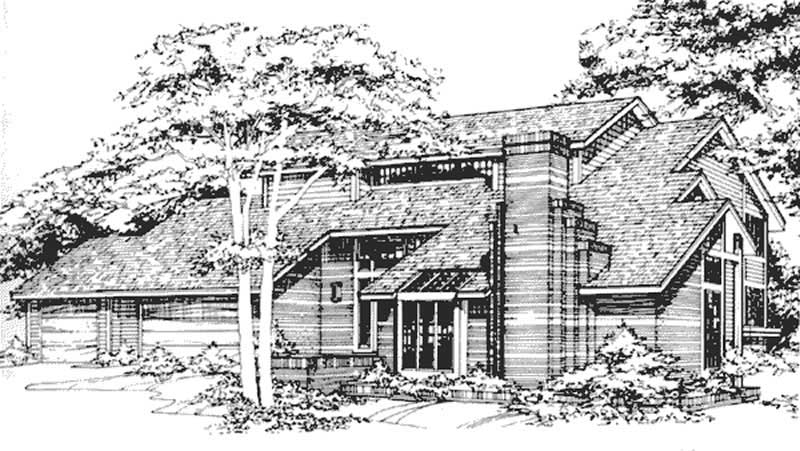 3-Bedroom, 3532 Sq Ft Contemporary House Plan - 146-2755 - Front Exterior