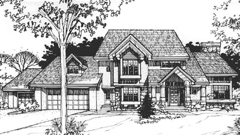 4-Bedroom, 3659 Sq Ft Country House Plan - 146-2858 - Front Exterior