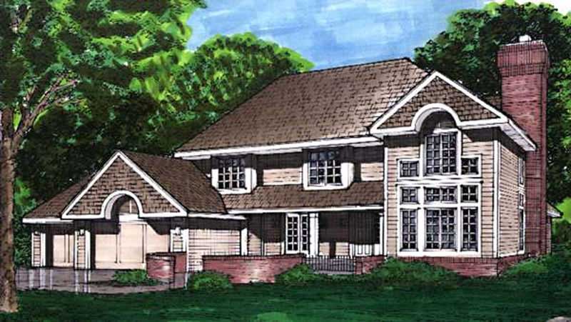 4-Bedroom, 2587 Sq Ft Country House Plan - 146-2906 - Front Exterior