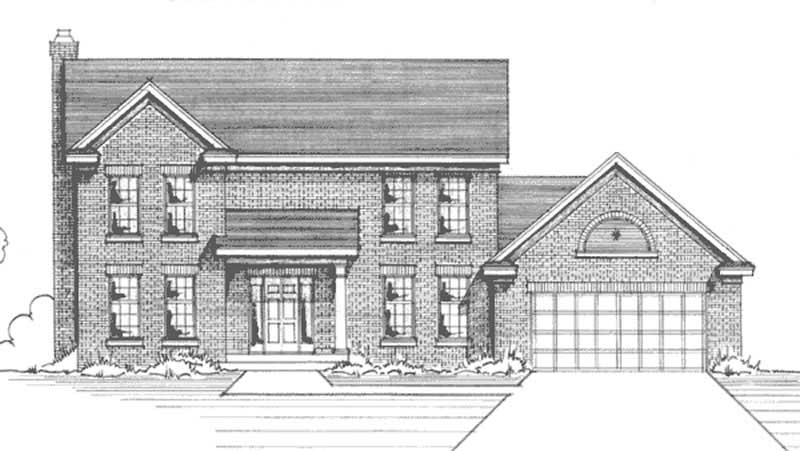 4-Bedroom, 2226 Sq Ft Colonial House Plan - 146-2941 - Front Exterior