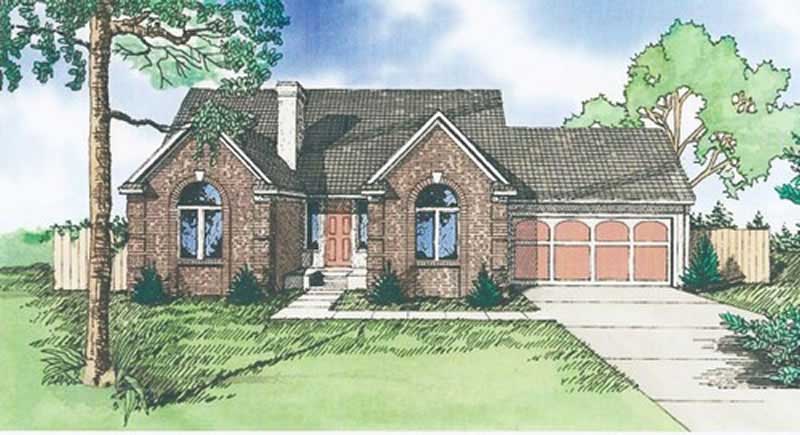 3-Bedroom, 1803 Sq Ft Ranch Home Plan - 147-1037 - Main Exterior