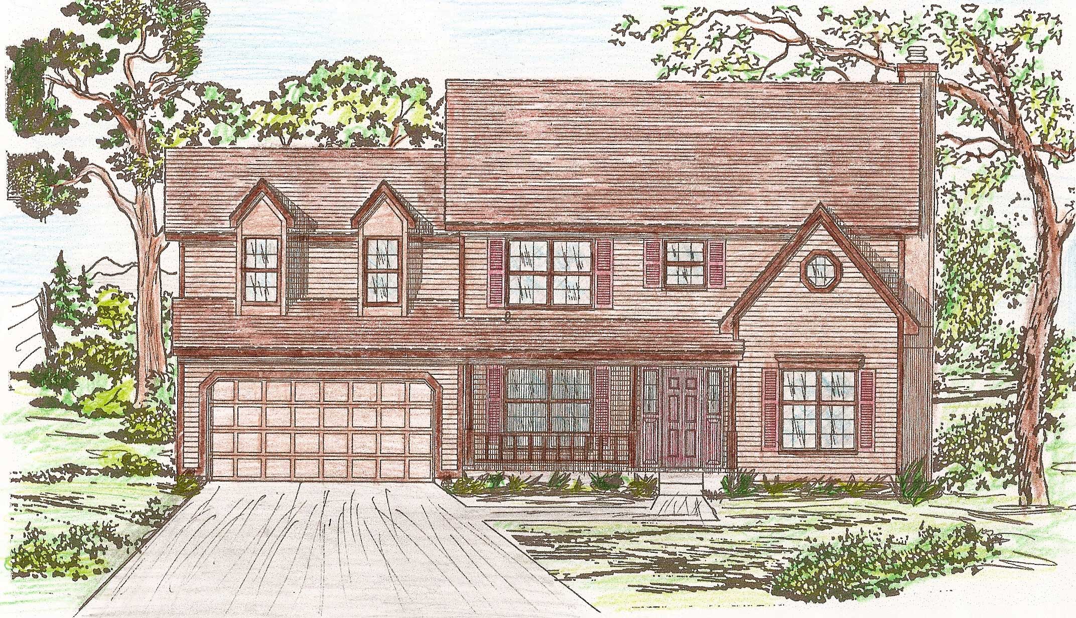 4-Bedroom, 2142 Sq Ft Country Home Plan - 147-1045 - Main Exterior