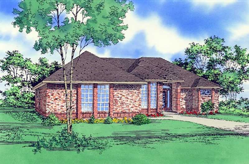 3-Bedroom, 2022 Sq Ft Ranch House Plan - 147-1065 - Front Exterior