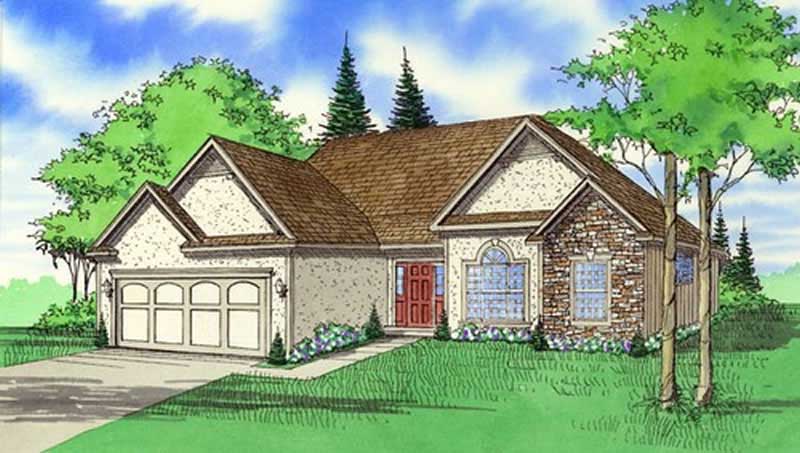 3-Bedroom, 1935 Sq Ft Country Home Plan - 147-1066 - Main Exterior