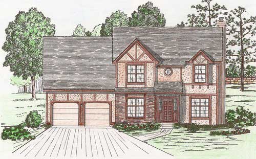 4-Bedroom, 2356 Sq Ft European Home Plan - 147-1134 - Main Exterior
