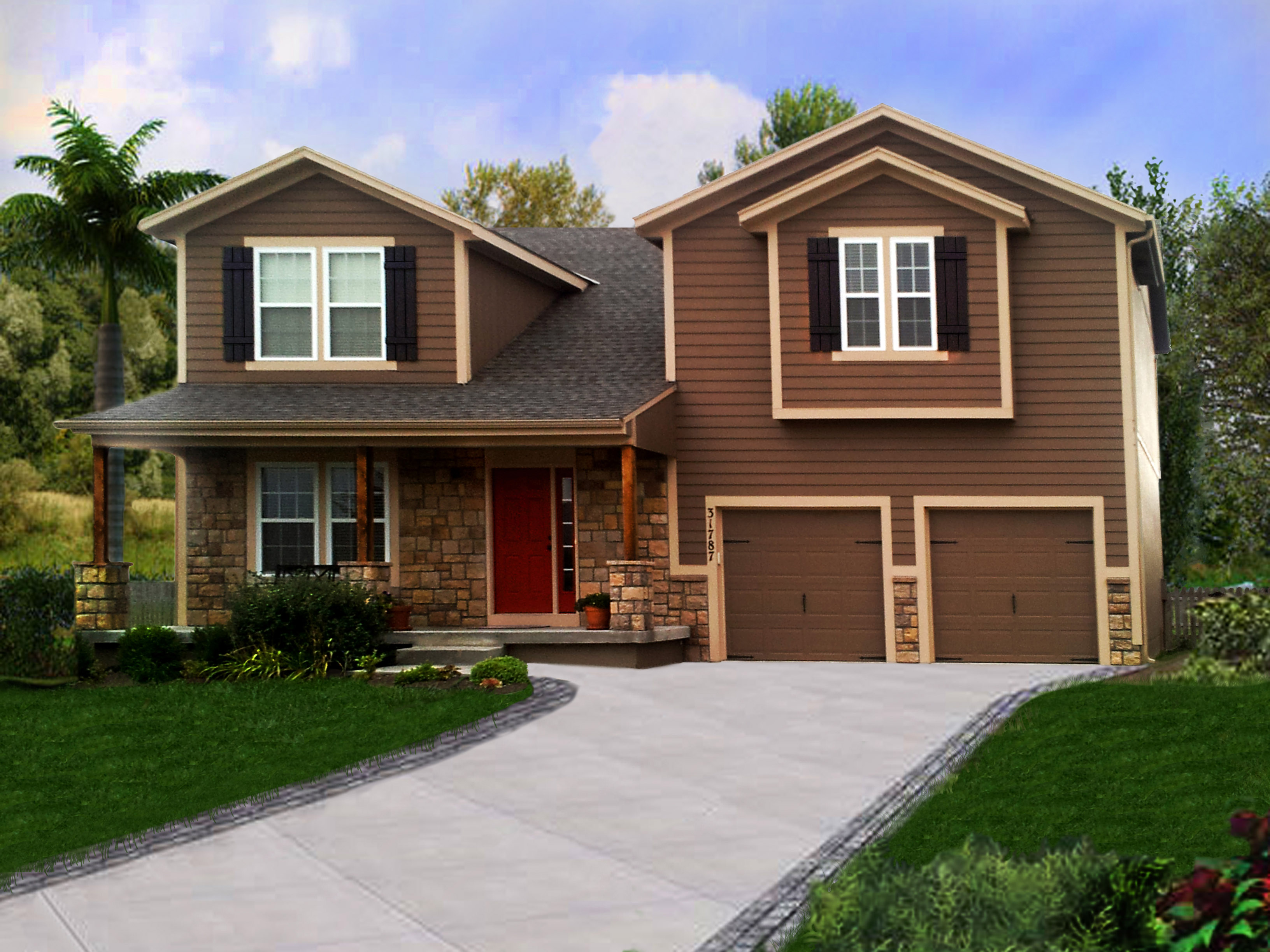 3-Bedroom, 2043 Sq Ft Country Home Plan - 147-1151 - Main Exterior