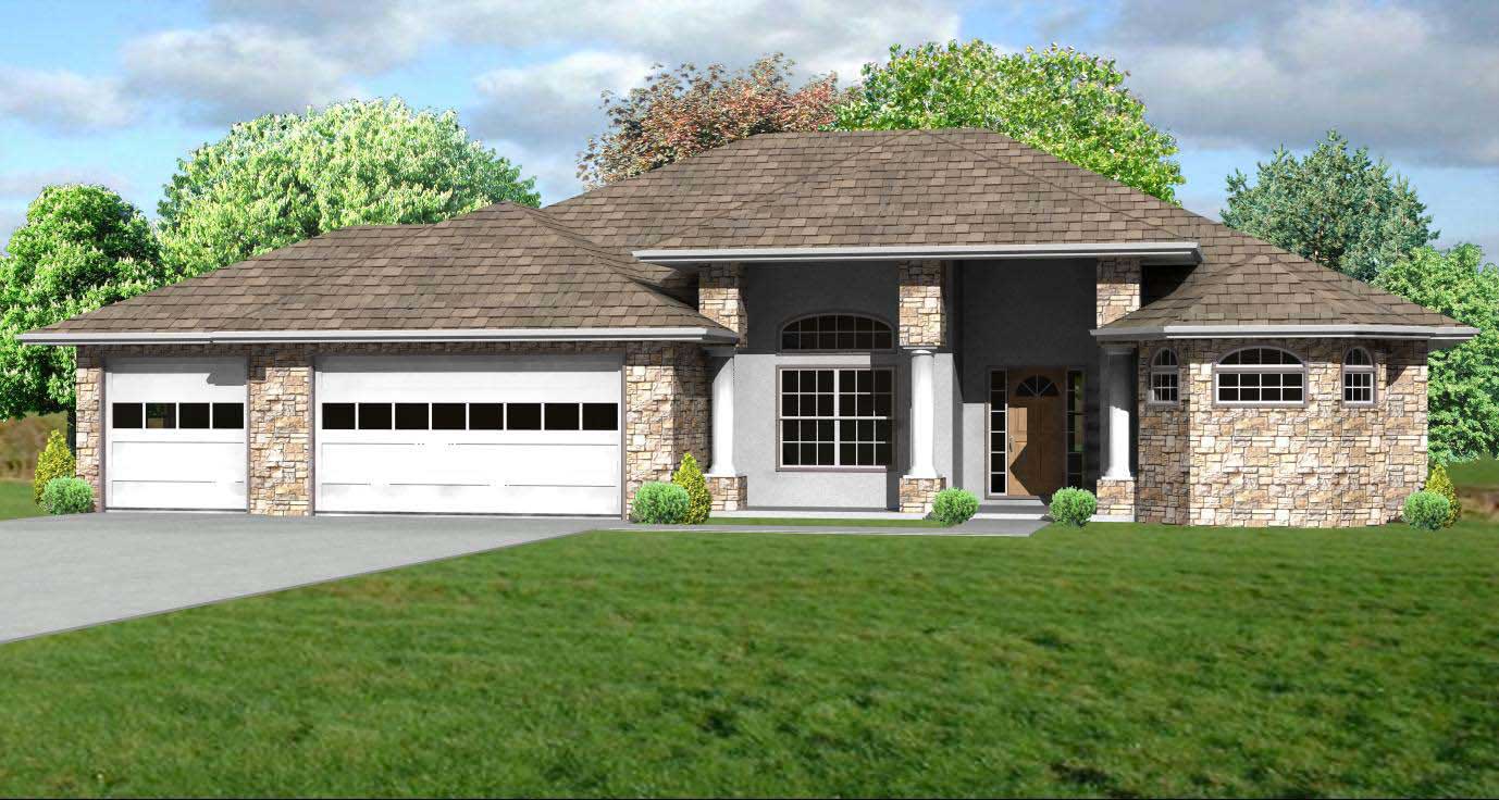 3-Bedroom, 2672 Sq Ft European Home Plan - 148-1027 - Main Exterior