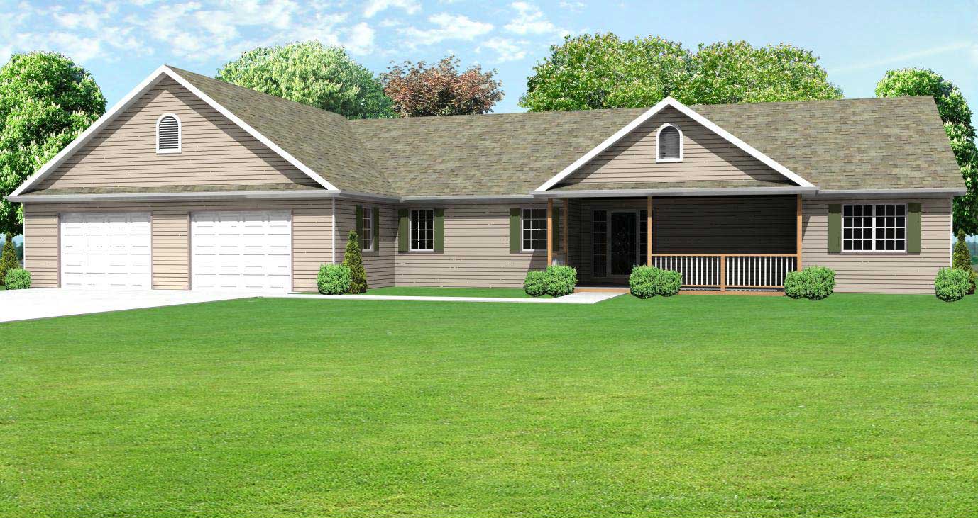 3-Bedroom, 2322 Sq Ft Country Home Plan - 148-1059 - Main Exterior