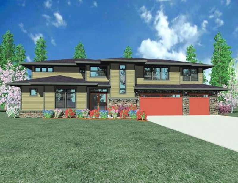 4-Bedroom, 3877 Sq Ft Contemporary Home Plan - 149-1003 - Main Exterior