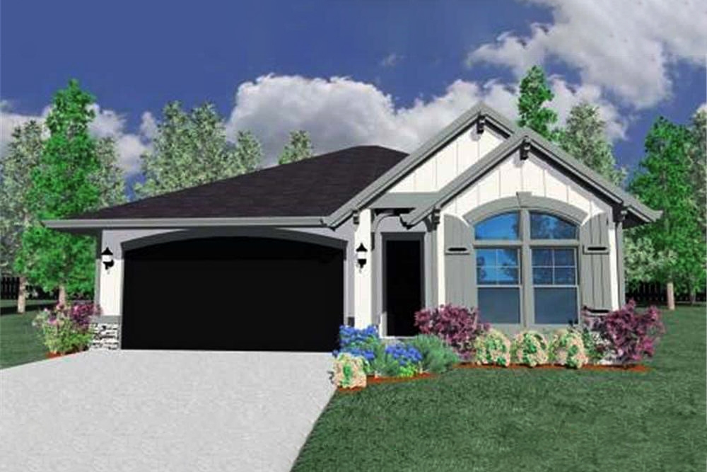 3-Bedroom, 1653 Sq Ft Country House Plan - 149-1098 - Front Exterior