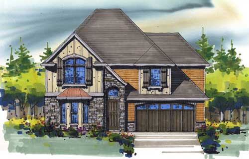 4-Bedroom, 2525 Sq Ft European House Plan - 149-1124 - Front Exterior