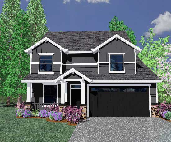 4-Bedroom, 2050 Sq Ft Country House Plan - 149-1828 - Front Exterior