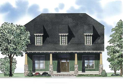 3-Bedroom, 2296 Sq Ft Craftsman Home Plan - 153-1042 - Main Exterior