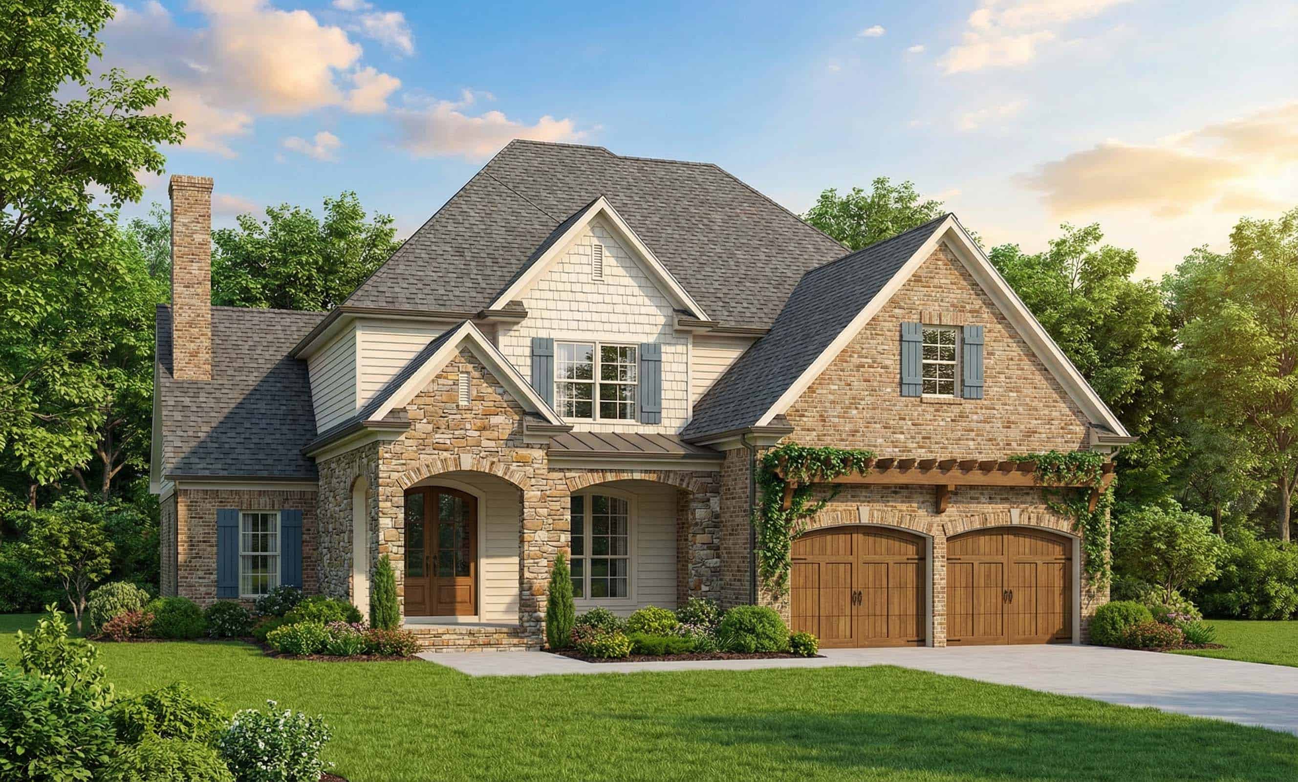 3-Bedroom, 2931 Sq Ft European Home Plan - 153-1048 - Main Exterior