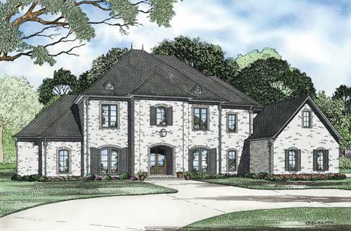 4-Bedroom, 5835 Sq Ft European Home Plan - 153-1114 - Main Exterior