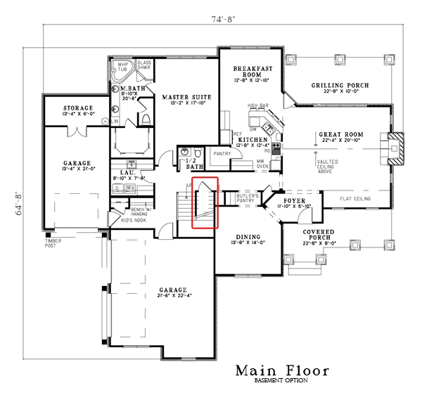 Basement Option Stair Location