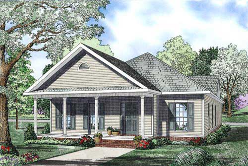 2-Bedroom, 1593 Sq Ft Country House Plan - 153-1157 - Front Exterior