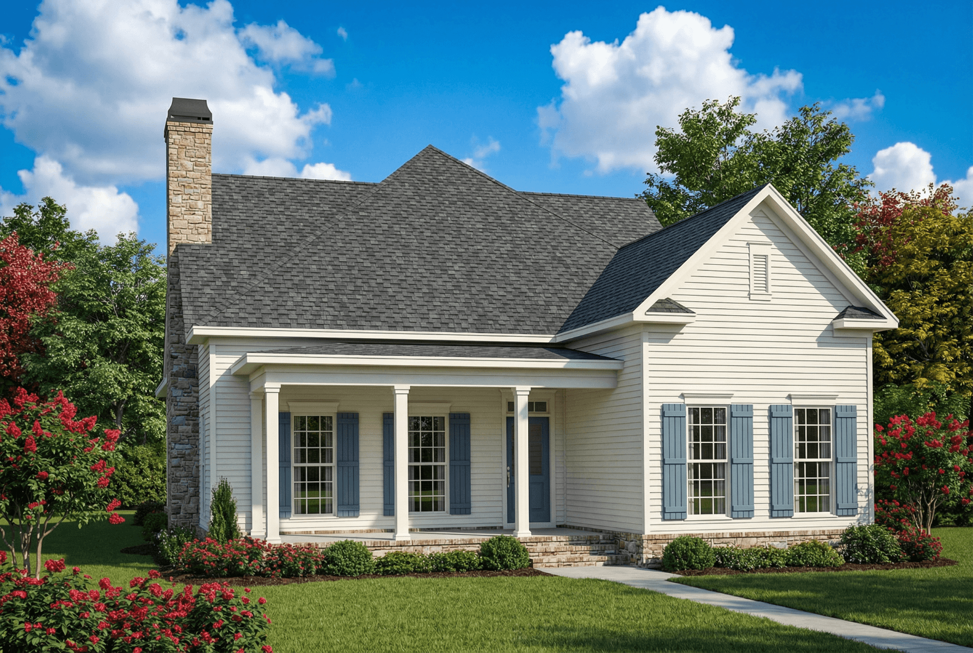 2-Bedroom, 1802 Sq Ft Country Home Plan - 153-1167 - Main Exterior