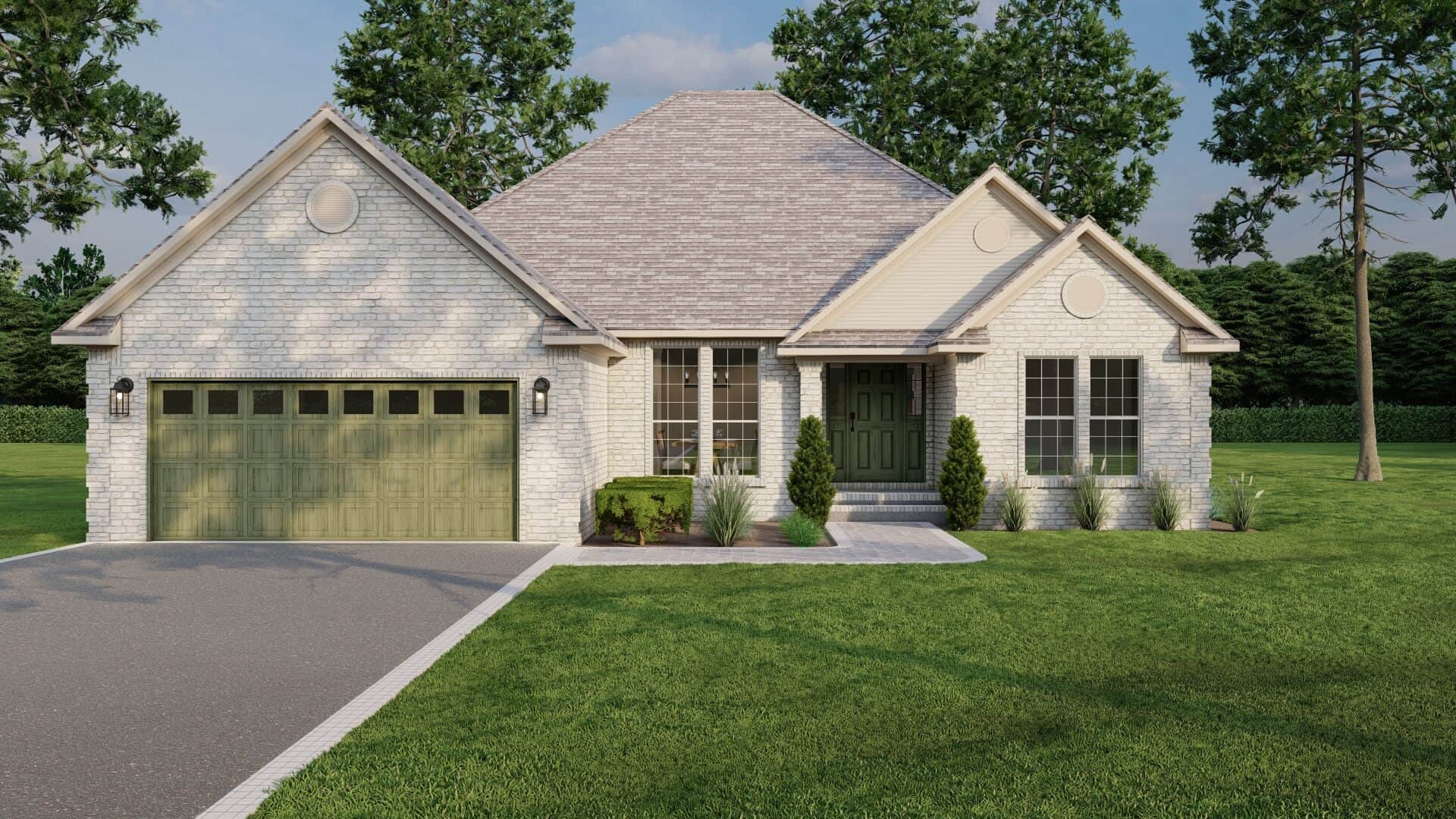 4-Bedroom, 1832 Sq Ft Transitional Home Plan - 153-1191 - Main Exterior