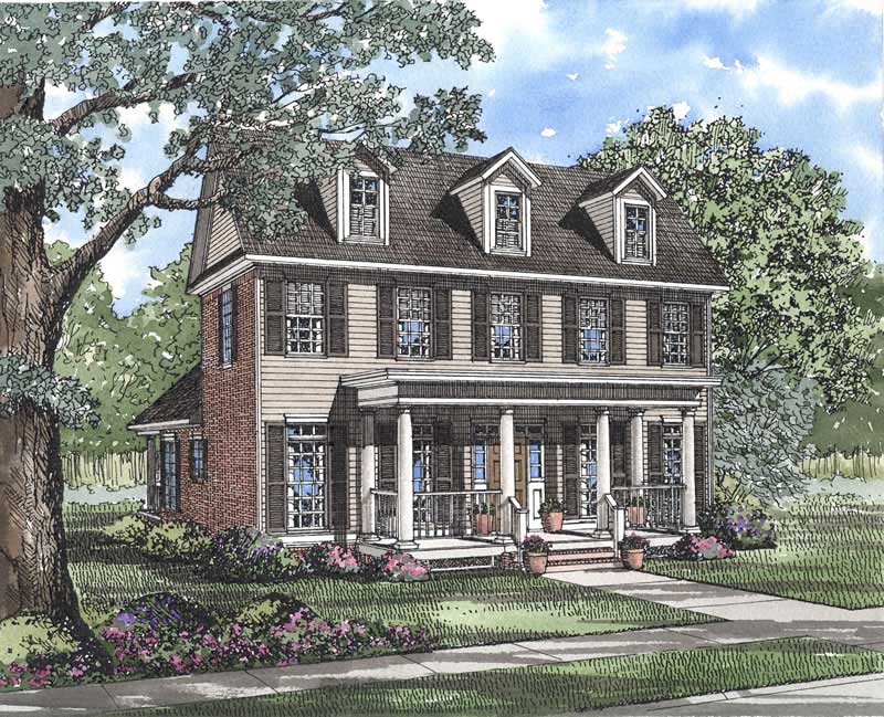 3-Bedroom, 2217 Sq Ft Southern Home Plan - 153-1195 - Main Exterior