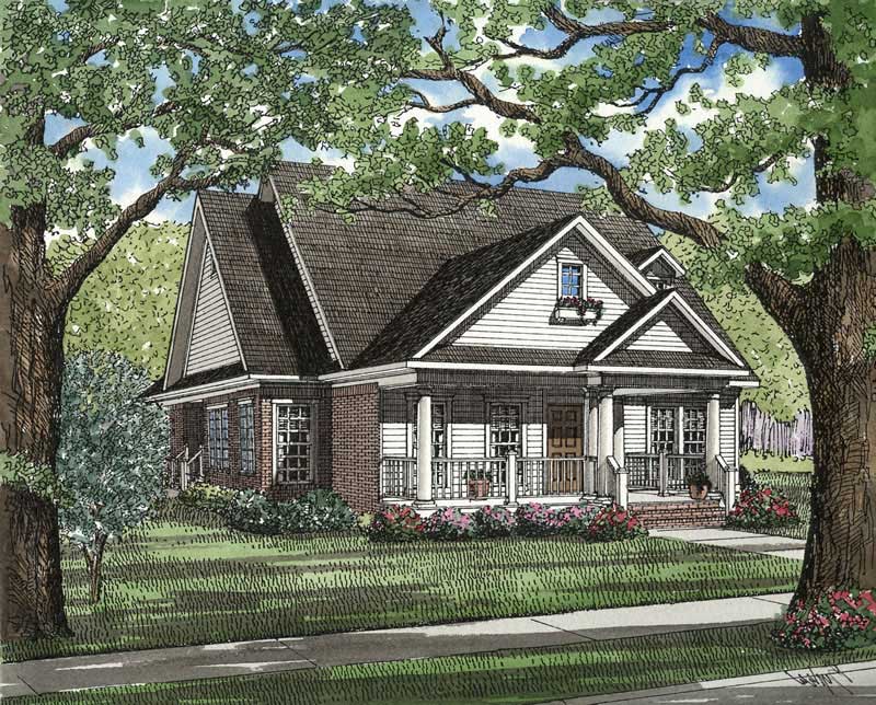 3-Bedroom, 1966 Sq Ft Southern Home Plan - 153-1208 - Main Exterior