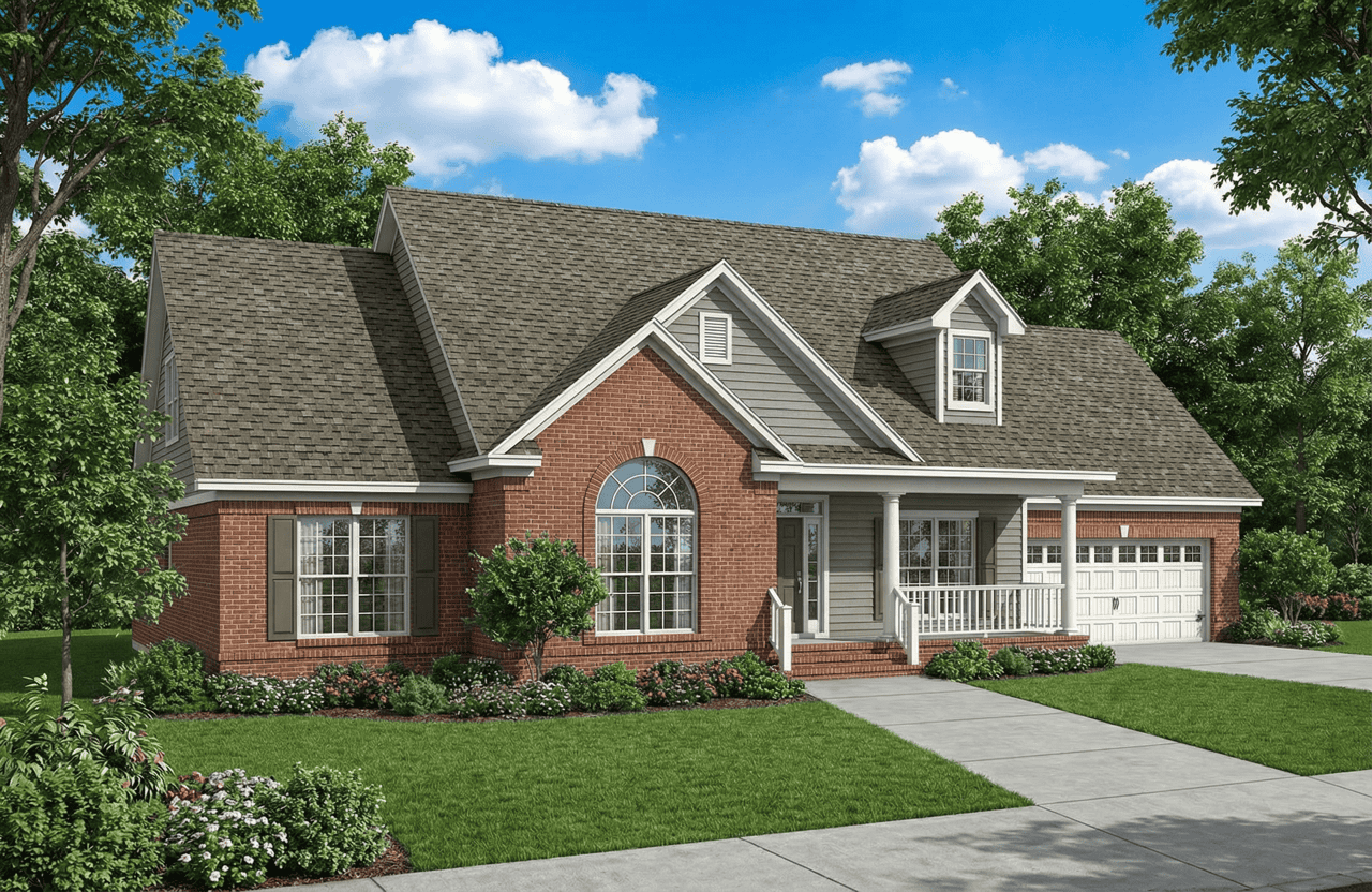 3-Bedroom, 1957 Sq Ft Southern Home Plan - 153-1235 - Main Exterior