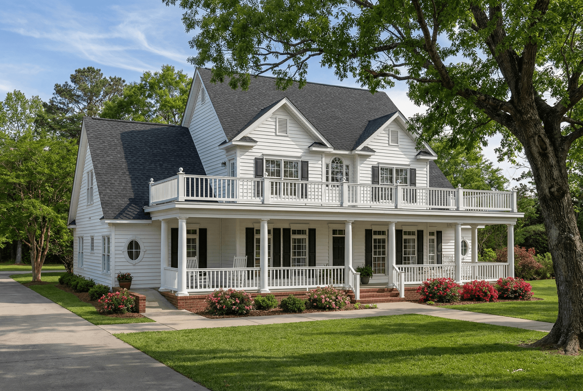 4-Bedroom, 3820 Sq Ft Colonial House Plan - 153-1261 - Front Exterior