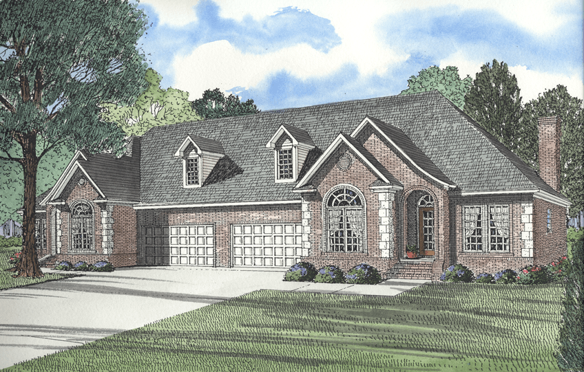 6-Bedroom, 1810 Sq Ft Multi-Unit Home Plan - 153-1296 - Main Exterior