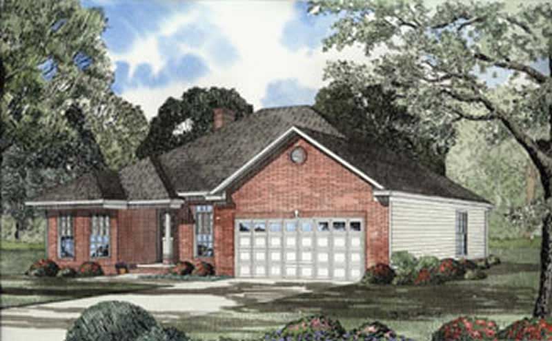 3-Bedroom, 1928 Sq Ft Country House Plan - 153-1298 - Front Exterior