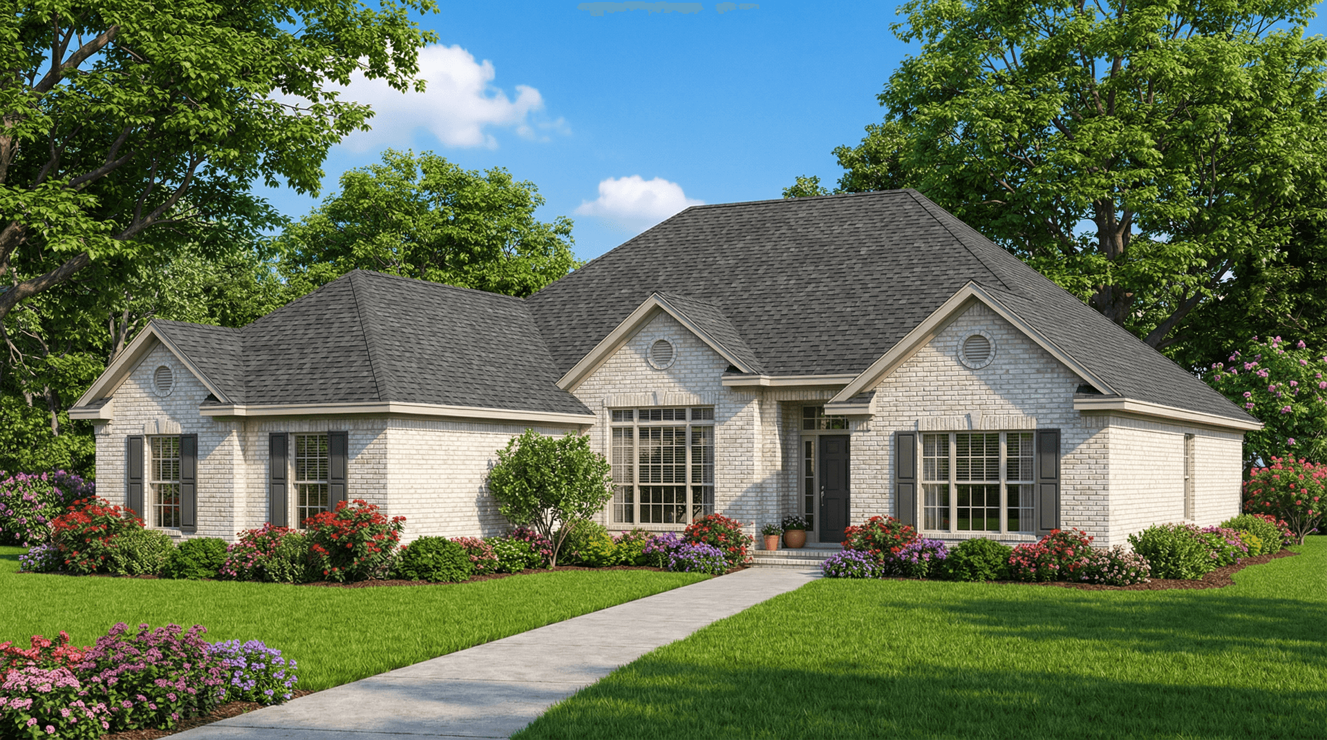 4-Bedroom, 2187 Sq Ft Southern House Plan - 153-1325 - Front Exterior