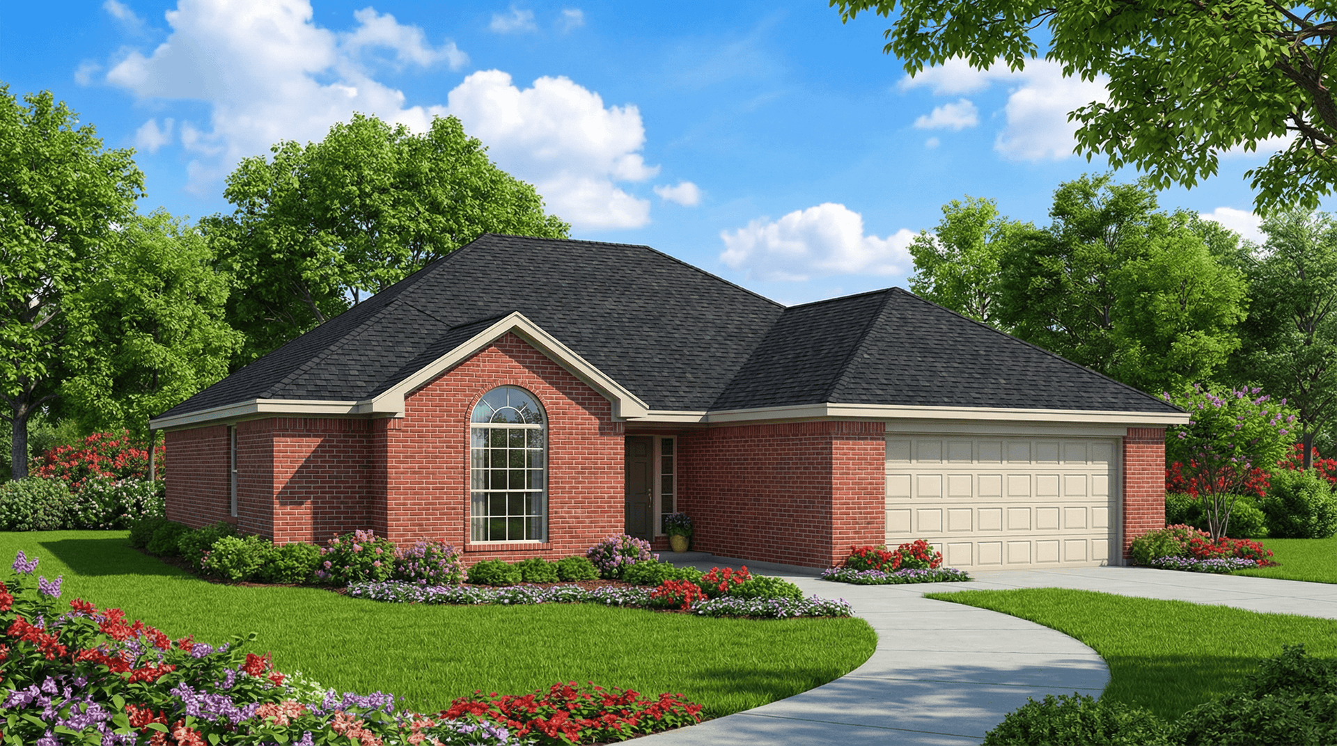 3-Bedroom, 1574 Sq Ft Contemporary House Plan - 153-1327 - Front Exterior